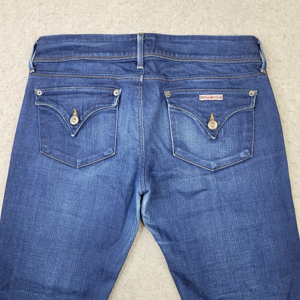 Hudson Jeans Womens 28 Blue Carly Flap Straight Denim Pockets USA Casual City